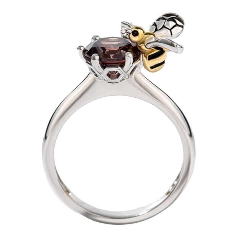 Spessartite Garnet Bee sterling silver ring size 7 🆕 - Picture 11 of 11